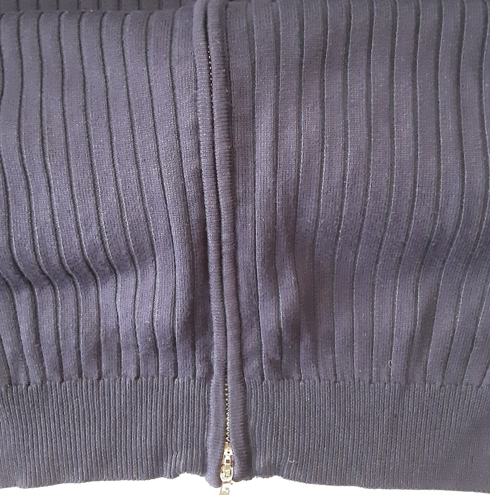 Men's Classic Navy Zip-Up Sweater - Picture 7 of 9